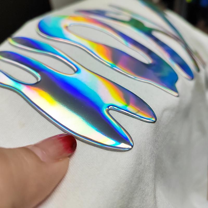 Custom 3D Embossed TPU Heat Transfer Sticker High Frequency Hologram Transfer Printing for Clothes