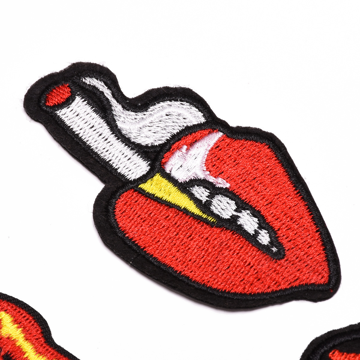 New Style Sexy Red Lip Jacket Patches Customized Your Design Embroidery Patches Diy Iron on Clothing Hats Bags