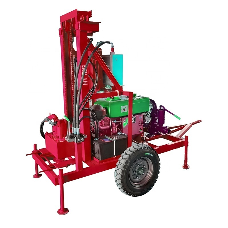 South Africa Wholesale 100m 120m Small Hydraulic Water Well Drilling Rig For Sandy Rocky Household Drilling Equipments