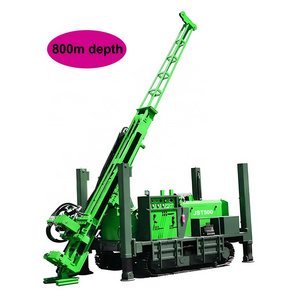 800m Depth Crawler Pneumatic Water Well Drilling Rig With Air Compressor For Trailer Mounted Bore hole Machines