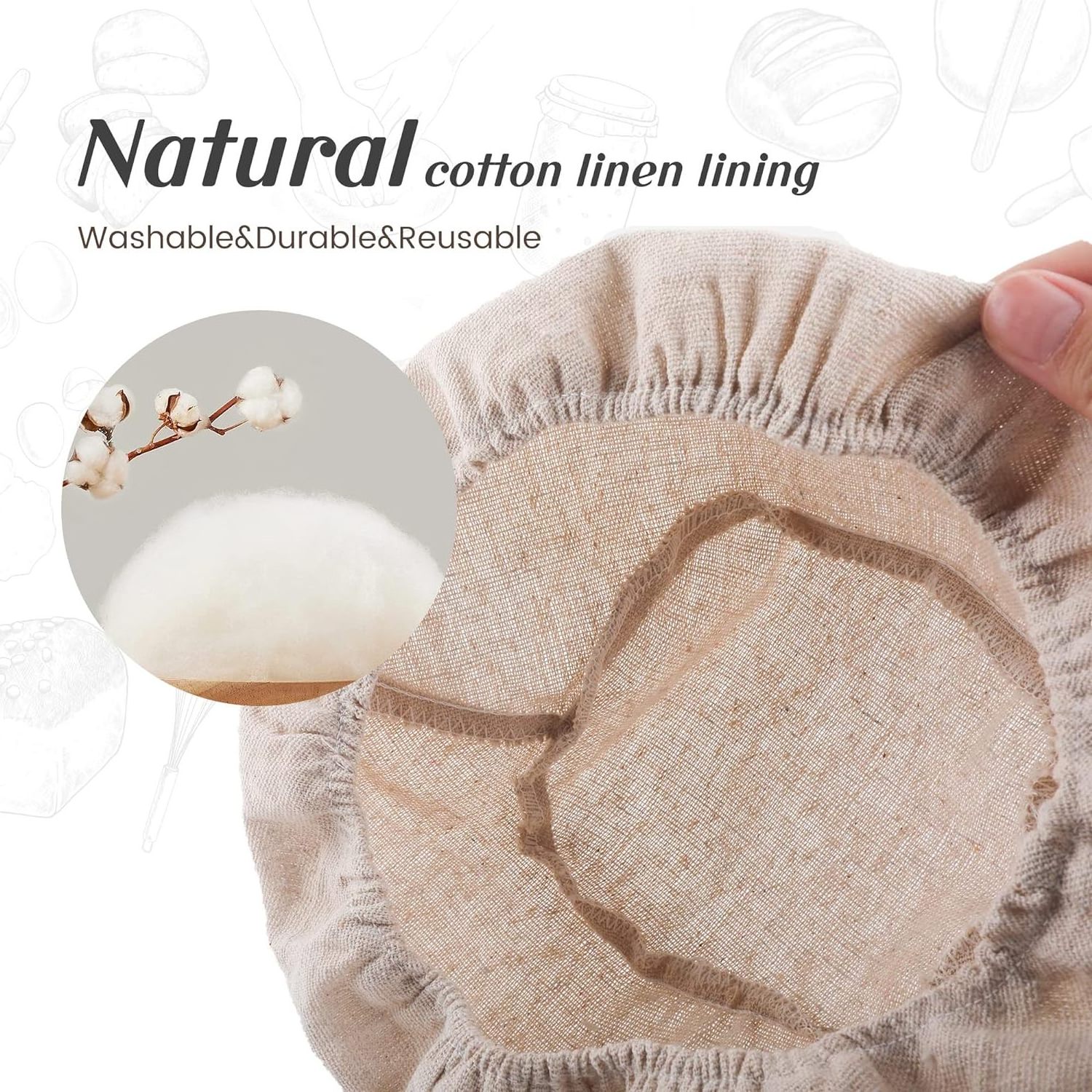 Bread Proofing Basket 8.5 Inch Round Basket Natural Rattan Proofing Baskets