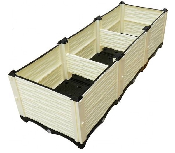 Raised Garden Bed Kit Plant, Elevated Planter Box for Vegetables and Green High-grade Plastic Nursery Pots for Flower