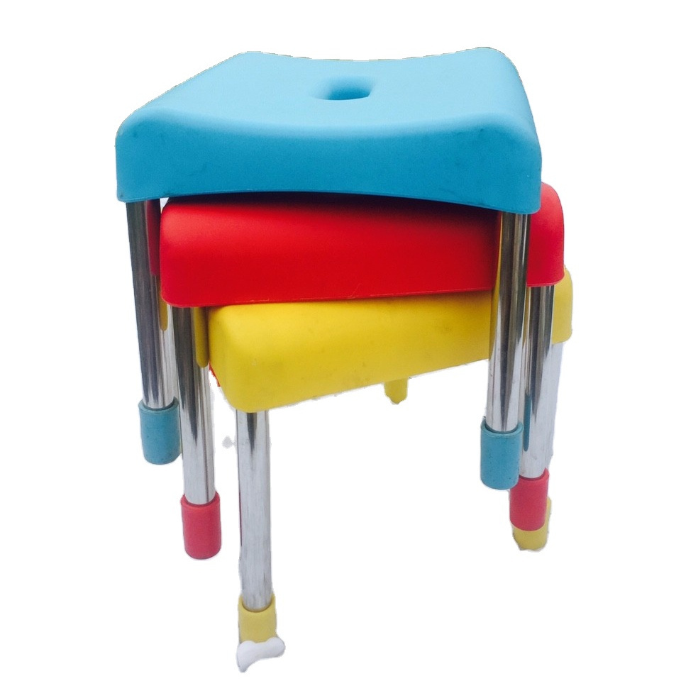 Best price CHAIR WITH STAINLESS STEEL LEGS SQUARE SEAT for kids daycare/kindergarten furniture sets wholesales