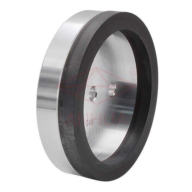 ANHUA upgraded aluminium base black resin wheel for glass edge grinding for double edger machine for Bottero/ZXM/ENKONG