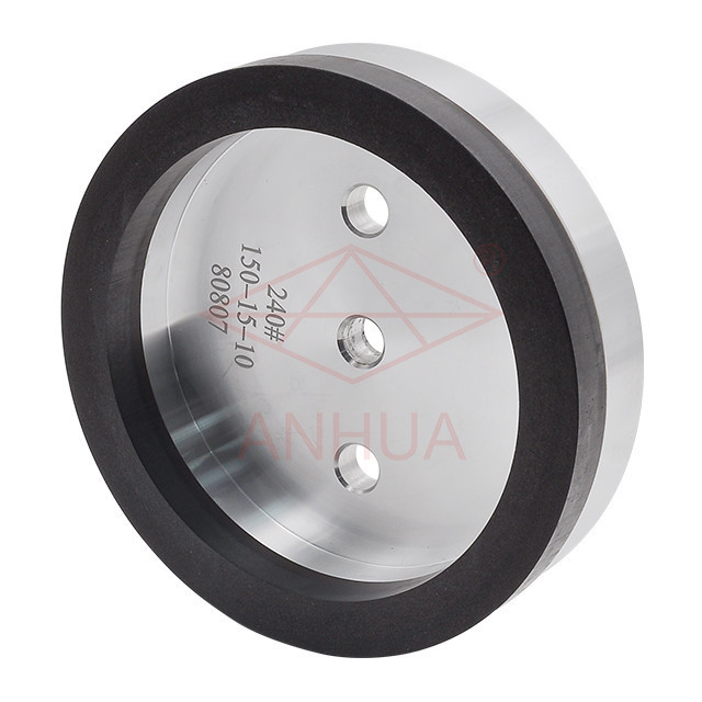 ANHUA upgraded aluminium base black resin wheel for glass edge grinding for double edger machine for Bottero/ZXM/ENKONG