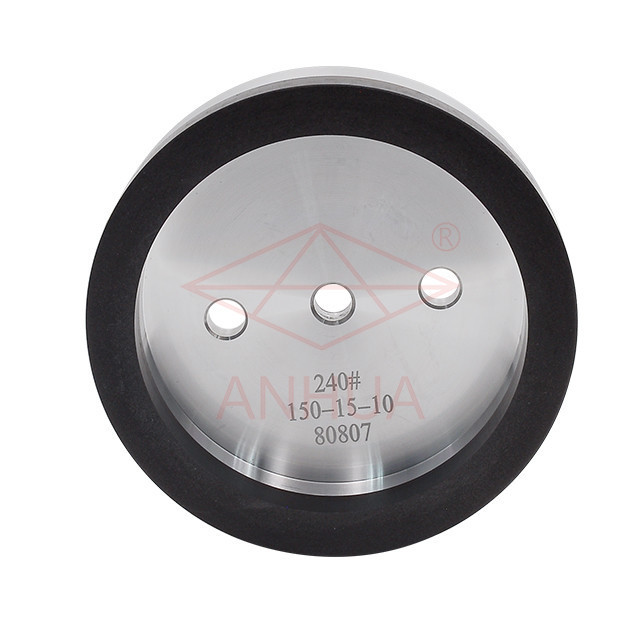 ANHUA upgraded aluminium base black resin wheel for glass edge grinding for double edger machine for Bottero/ZXM/ENKONG