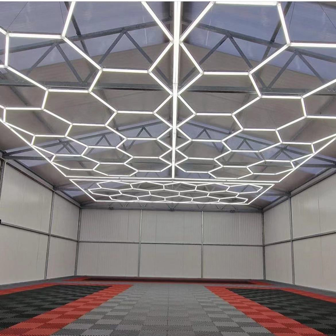 New Lighting Hexagonal Rgb Working Lights For Car Garage Showroom Gym Detailing Rgb Led Light