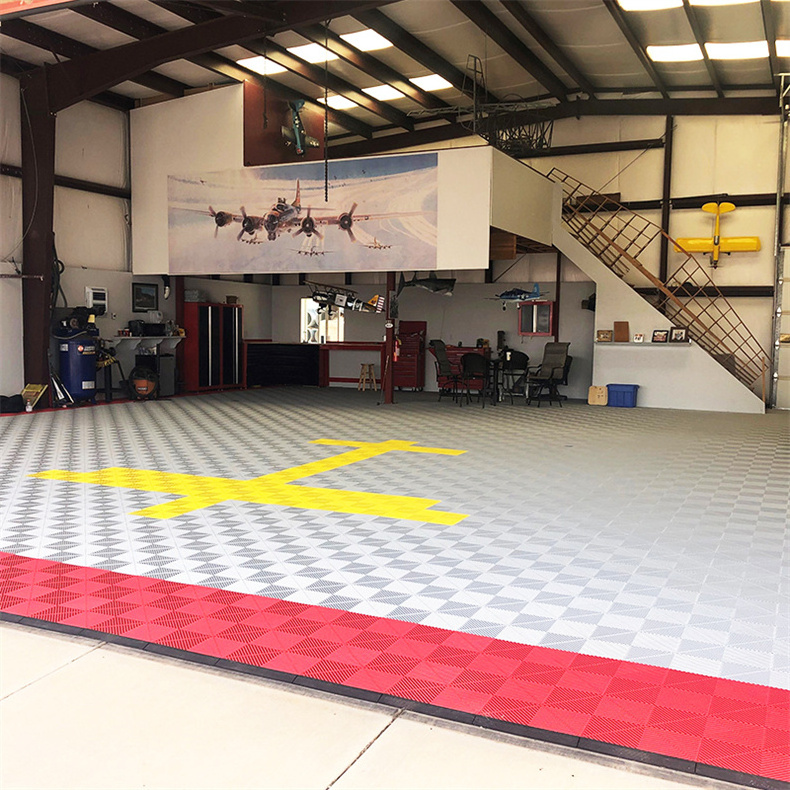 Top Qualified Non Slip Interlocking Durable Pvc Multiple Colour Garage Floor Tiles Portable Parking Plas