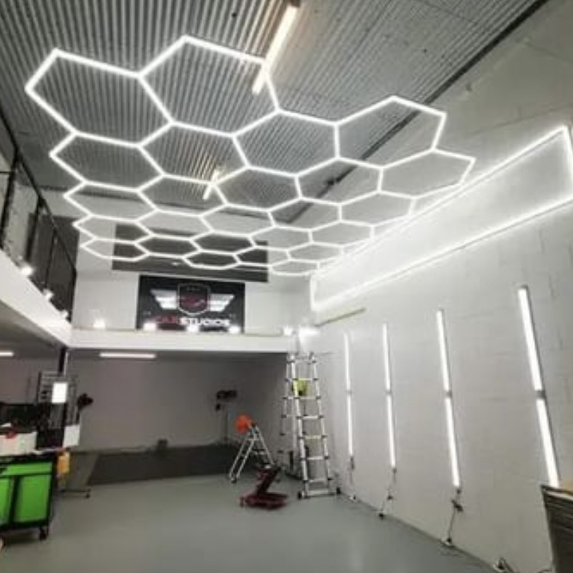 New Lighting Hexagonal Rgb Working Lights For Car Garage Showroom Gym Detailing Rgb Led Light