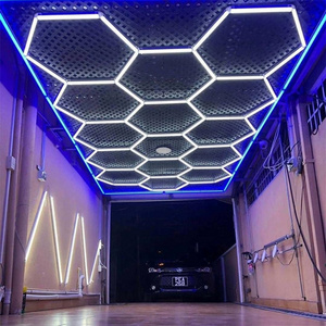 2022 New Design High Quality 6500k Hexagon Led Lighting Car Wholesale Led Hexagonal Car Detailing Light For Car Workshop