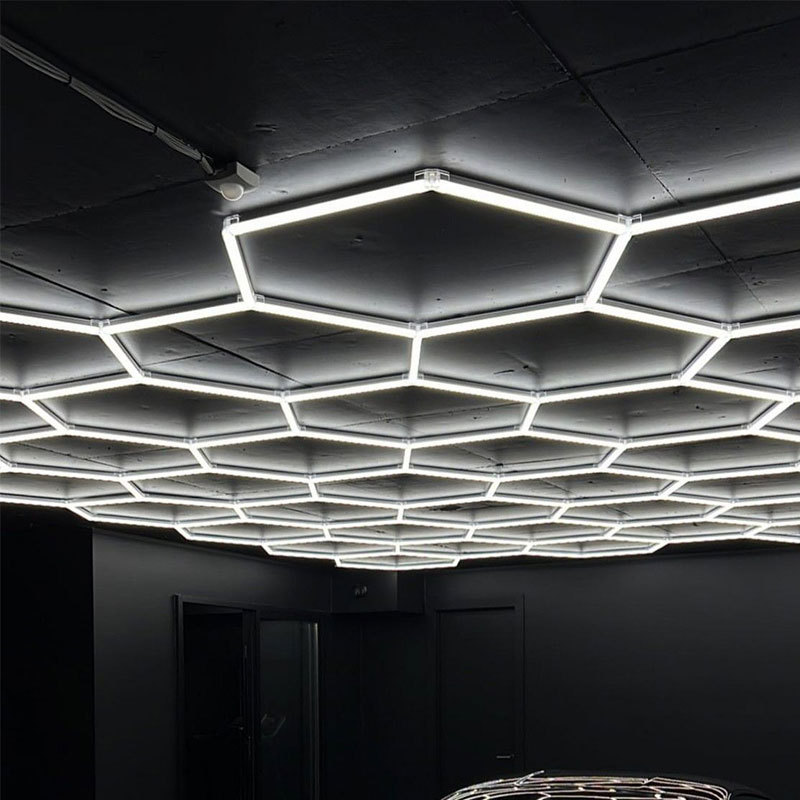 2 Years Warranty Honeycomb LED Car Detailing Ceiling Light 220v Garage Light Super Bright Led Work Lamp