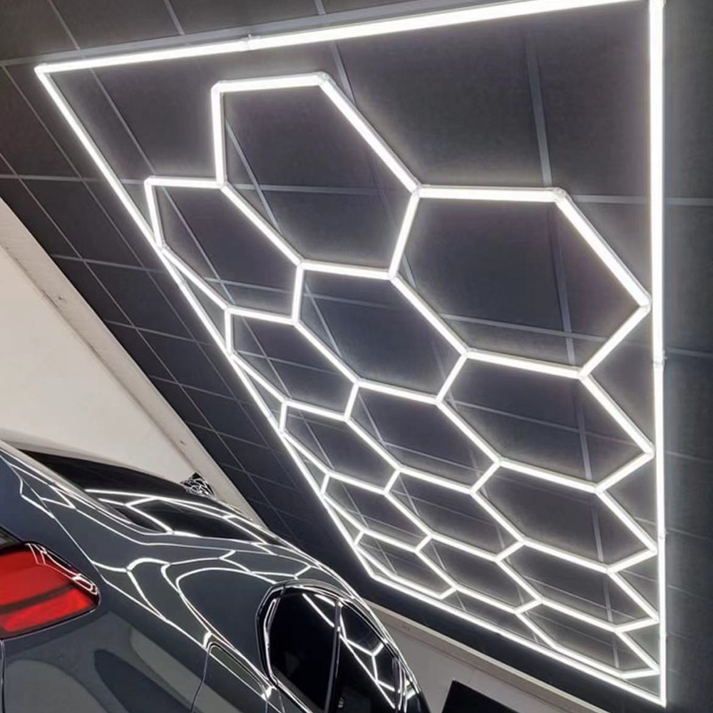 High Quality Garage Detail LED Light 2 Pin Hexagon Honeycomb Light Customizable Working Light