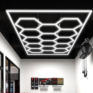 Car Detailing Shop Car Wash Led Light Hexagonal Wall Light Car Workshop Detail Led Light