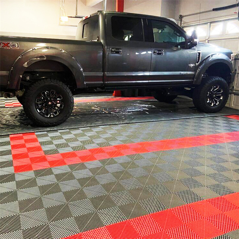 Top Qualified Non Slip Interlocking Durable Pvc Multiple Colour Garage Floor Tiles Portable Parking Plas