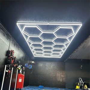 Best Selling Honeycomb Led Hexagonal Lights 2430mm*4835mm Hexagon Garage Lamp Detailing Hexagonal Led Light