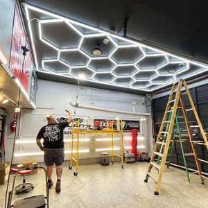 Factory Hexagonal LED Light for Car Care Car Wash Room LED Garage Bay Ceiling Light Tool Working LED Light 50 DC White COB LED