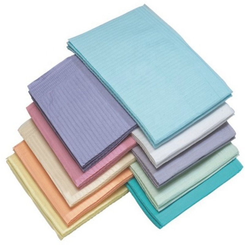 Medical Consumables Colored Sterile Dental Bibs Biodegradable Disposable Bibs