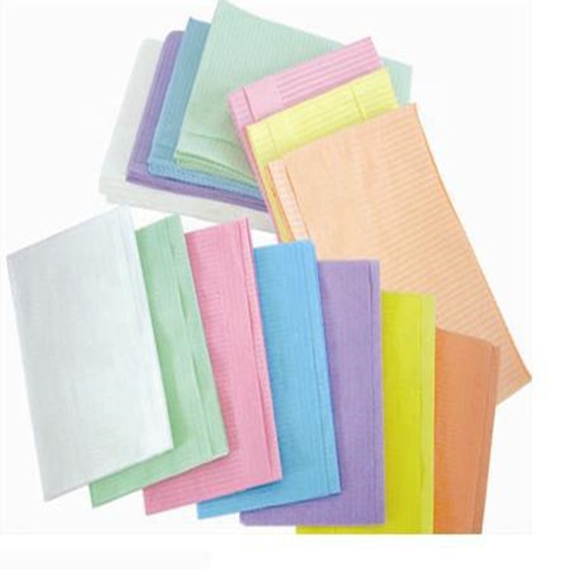 Medical Consumables Colored Sterile Dental Bibs Biodegradable Disposable Bibs