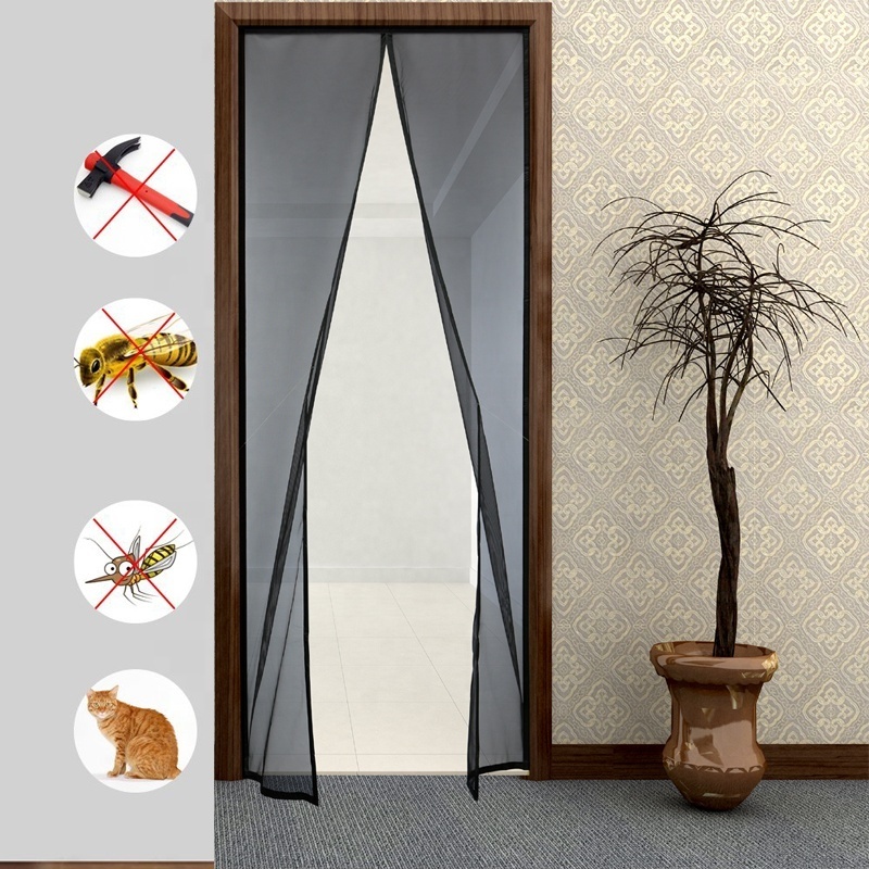 Reinforced fiberglass magnetic mosquito net door curtain insect screen