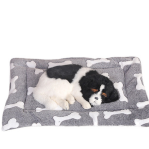 Ultra Soft Pet Bed with Cute Prints Reversible Fleece Crate Bed Mat Machine Washable Pet Bed Line pet dog cage crate kennel mat