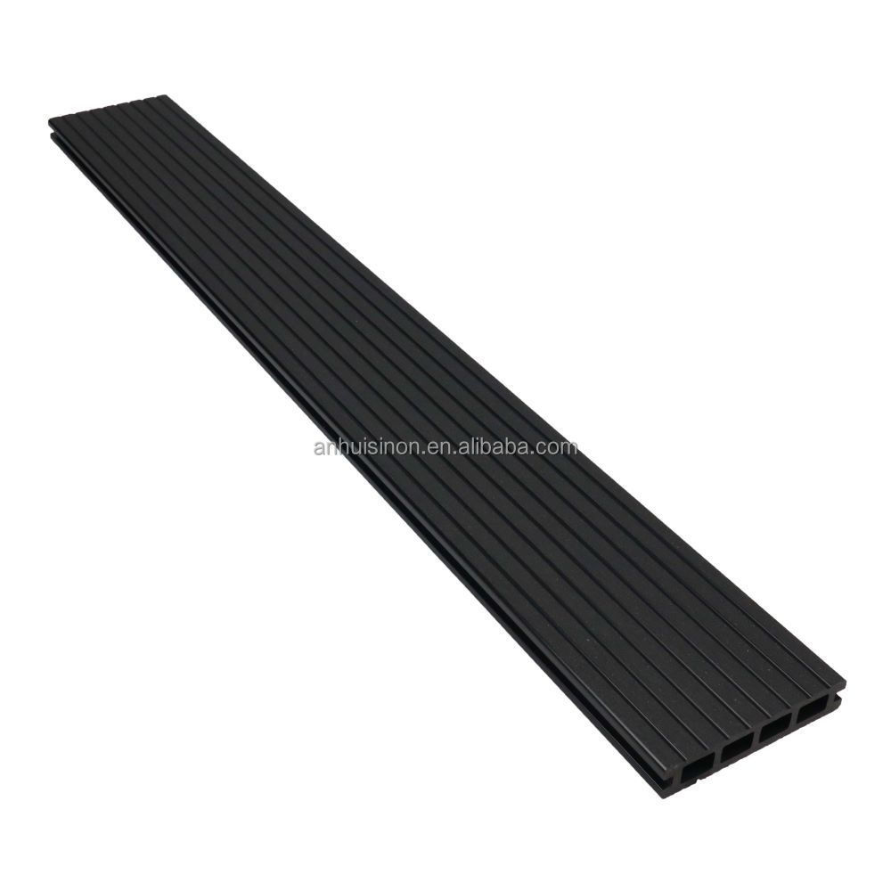 25*135 Black square hole hollow 3D embossing wpc outdoor floor review-composite-decking trex composite deck veneer