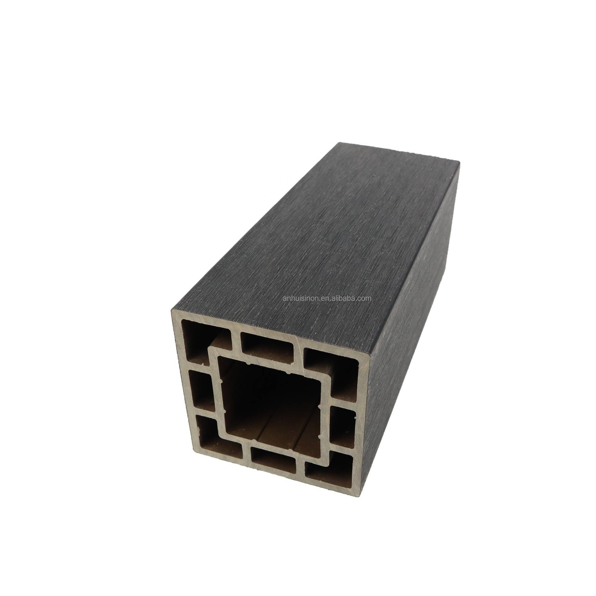 wood plastic composite wpc post for outdoor private fence/garden wpc fence co-extruded wood