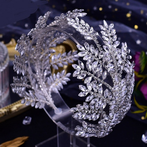 S671Q  Bridal wedding crown inlaid rhinestone headband pure handmade wedding accessories