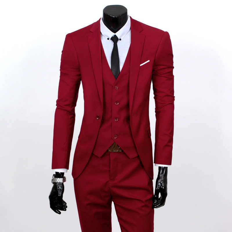 groom S0082A Wedding 3 Piece Suit set business professional formal wear small tuxedos men's suits men