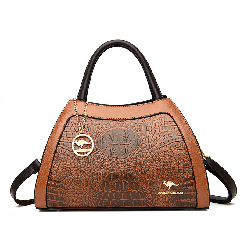 S0637Y    New Messenger Shoulder Retro Crocodile Pattern Handbag For Women