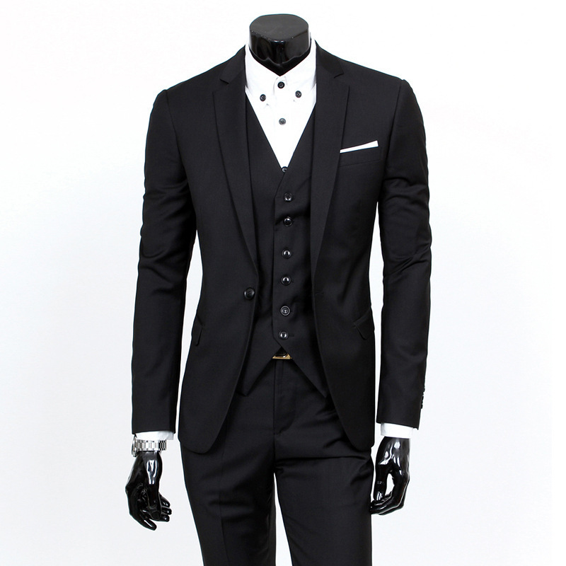 groom S0082A Wedding 3 Piece Suit set business professional formal wear small tuxedos men's suits men