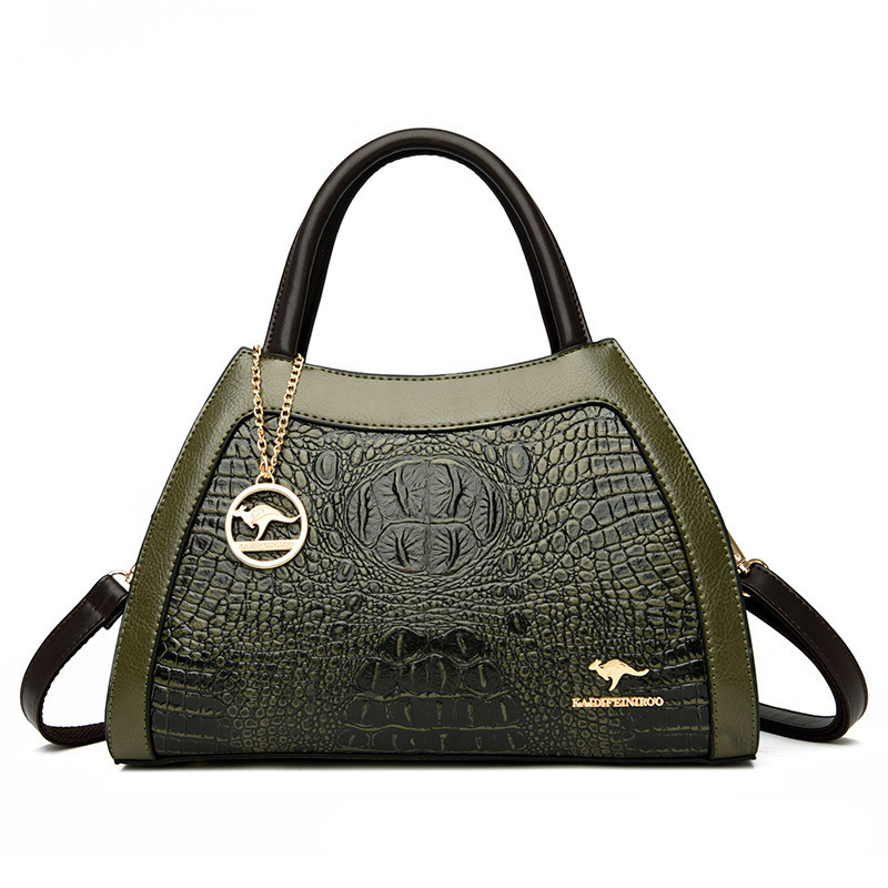 S0637Y    New Messenger Shoulder Retro Crocodile Pattern Handbag For Women