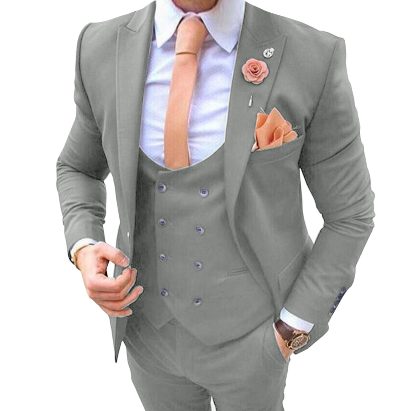 S0439H 2024 Men's Three-piece Casual Wear Men's Fashionable and Handsome Suits