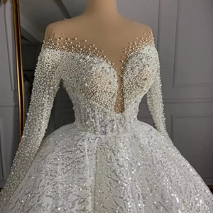 S3860F Drop shipping  new luxury large trailing lace princess  three-dimensional applique tied wedding dress bridal gown