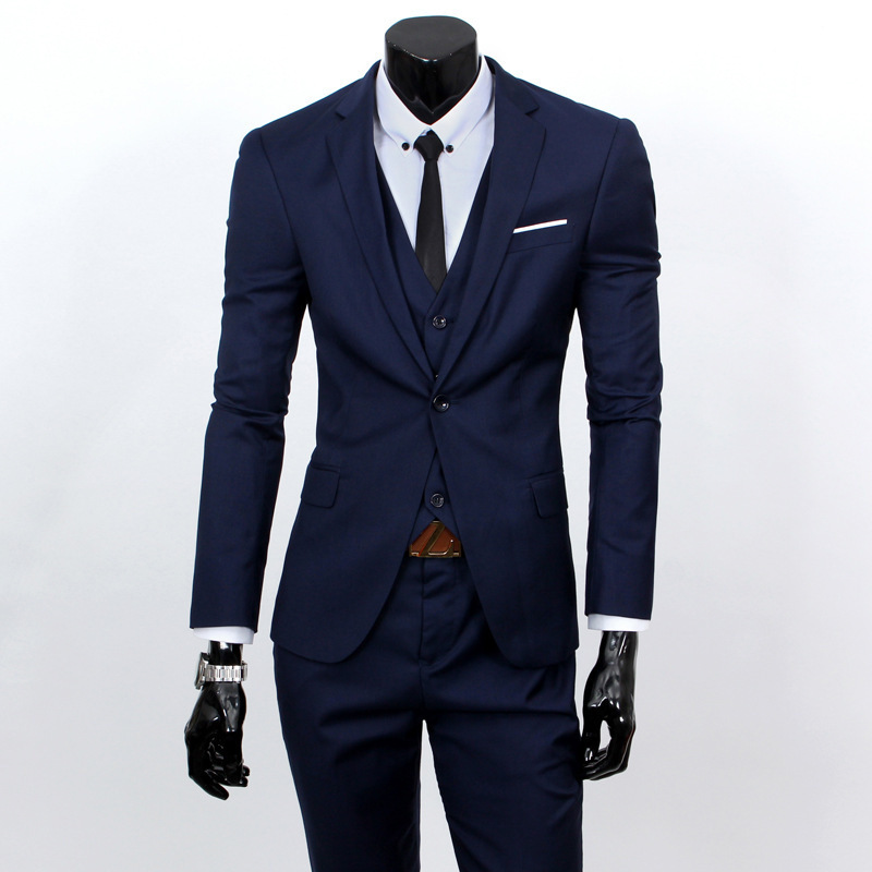 groom S0082A Wedding 3 Piece Suit set business professional formal wear small tuxedos men's suits men