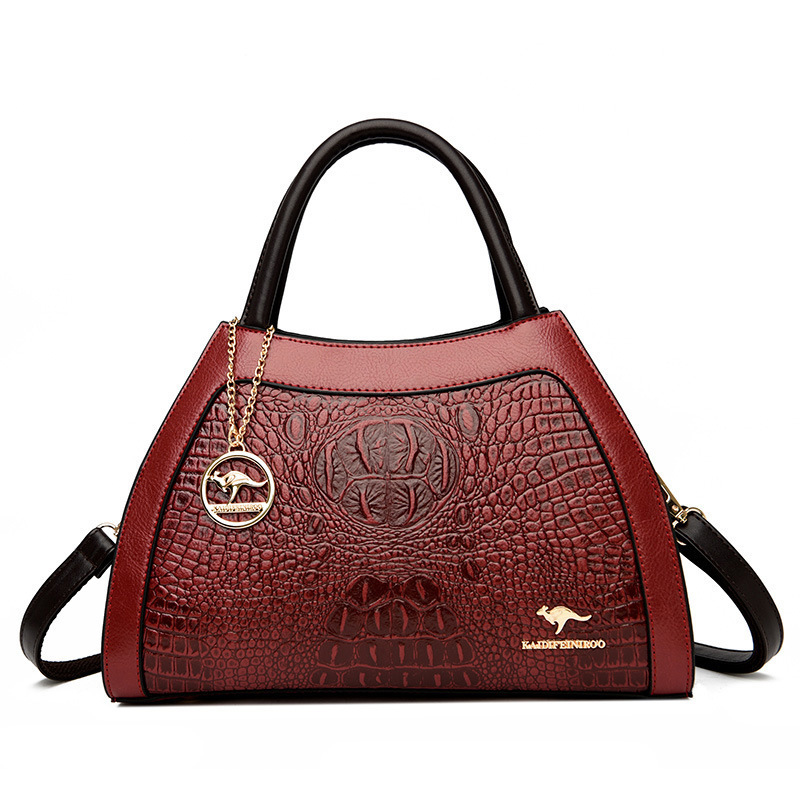 S0637Y    New Messenger Shoulder Retro Crocodile Pattern Handbag For Women