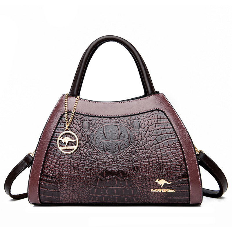 S0637Y    New Messenger Shoulder Retro Crocodile Pattern Handbag For Women