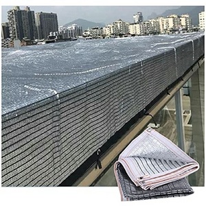 Dog Crates Shading Cover Aluminum Shade Cloth55- 99% Sun Reflective Silver Mesh Tarp for Car Shading