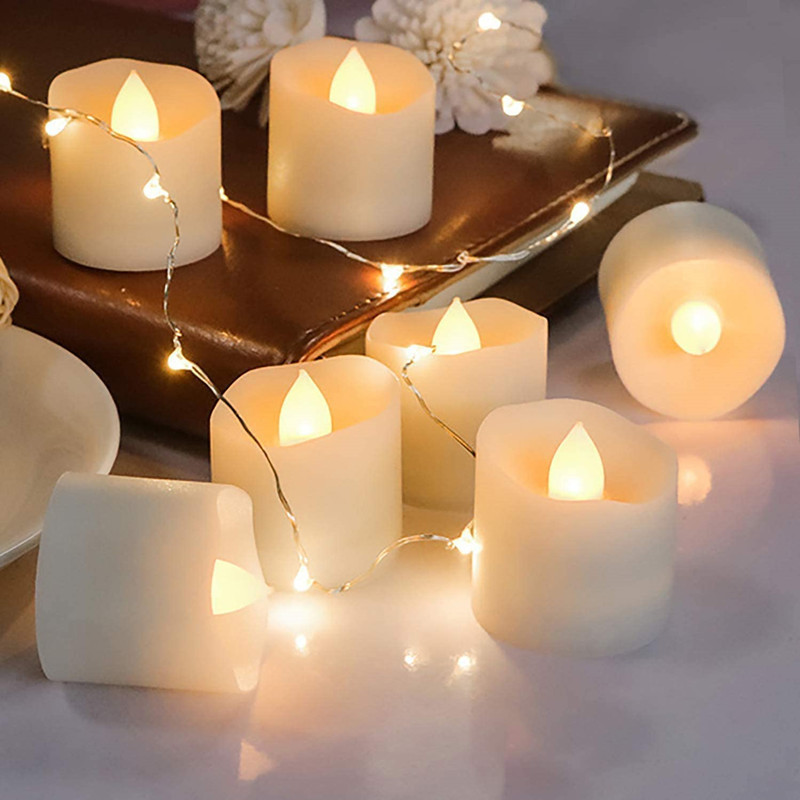 Warm Light Flameless Tea Light Mini Candles LED Lights LED Candle