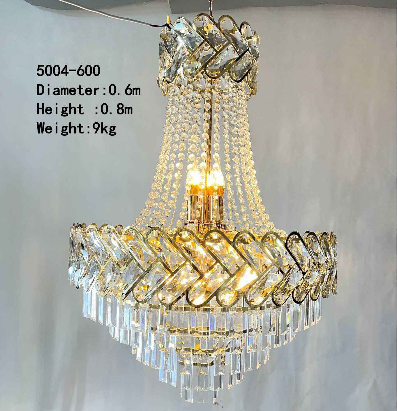 High quality european hotel project gold Crystal chandelier living room wedding pendant lights Christmas chandelier