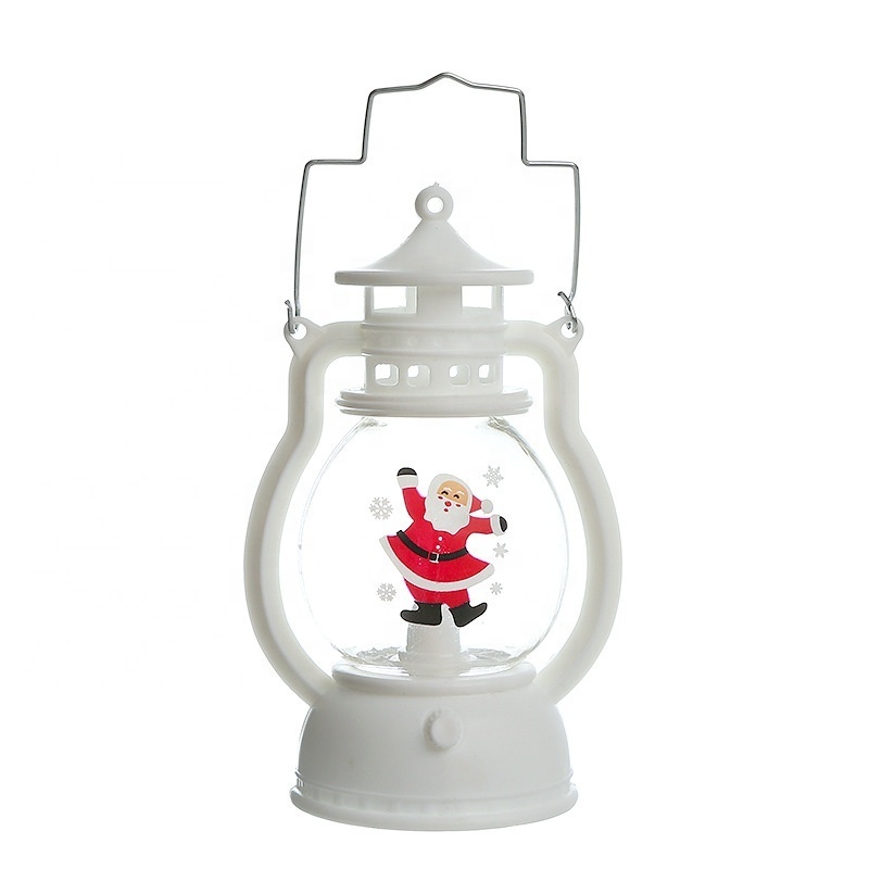 Hot Sale Lantern Portable Led Small Oil Lamp Santa Snowman Light Merry Christmas Decor for Christmas Ornaments Light