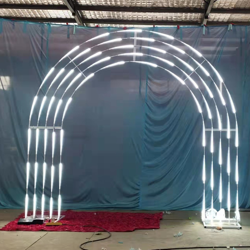 New Design Decorative Led Light Tunnel Wedding Backdrop Arch For Decoration