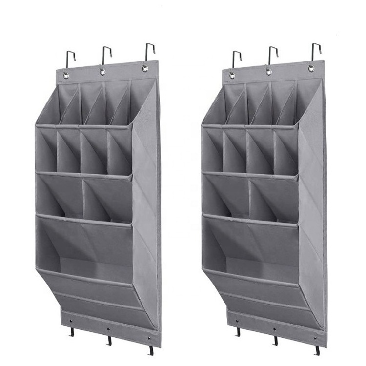 2 Pack over Door Shoe organizer Rack Hanging wall Shoe Organizer with Large Deep Pockets