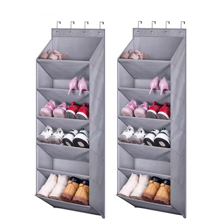 2 Pack over Door Shoe organizer Rack Hanging wall Shoe Organizer with Large Deep Pockets