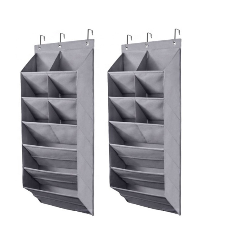 2 Pack over Door Shoe organizer Rack Hanging wall Shoe Organizer with Large Deep Pockets