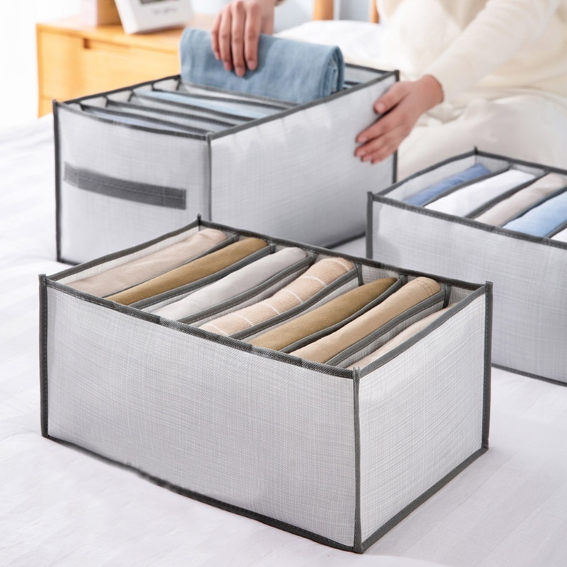 Portable Folding T-Shirts Storage Drawers Compressed Underwear Organizer Box