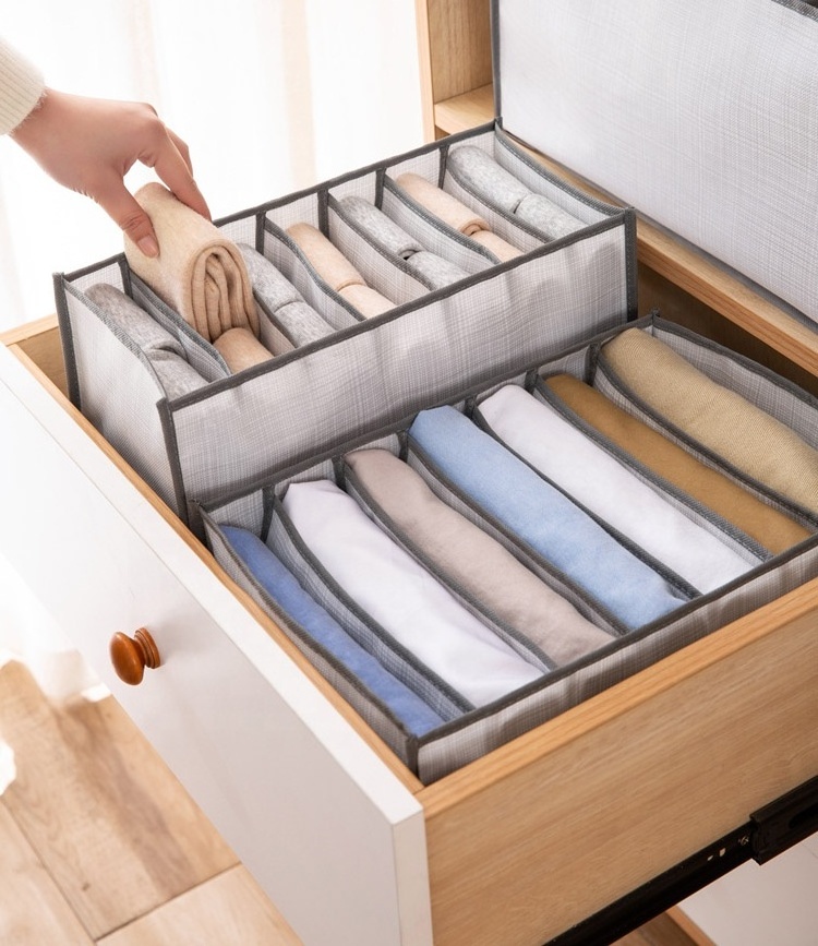 Portable Folding T-Shirts Storage Drawers Compressed Underwear Organizer Box