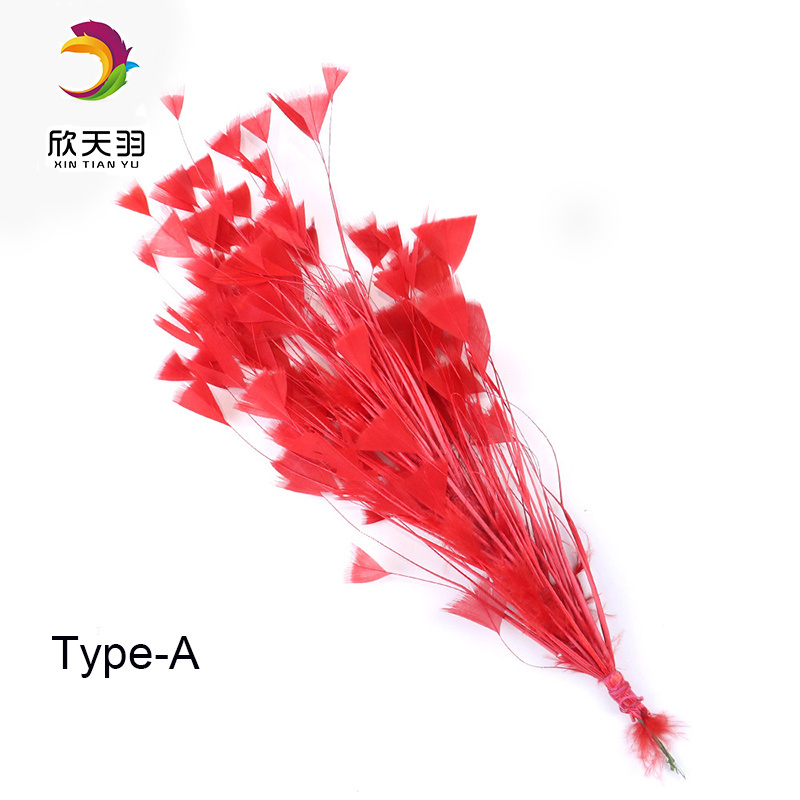 Dyed Color Headdress Flower Millinery Flower Supplies Millinery Feathers