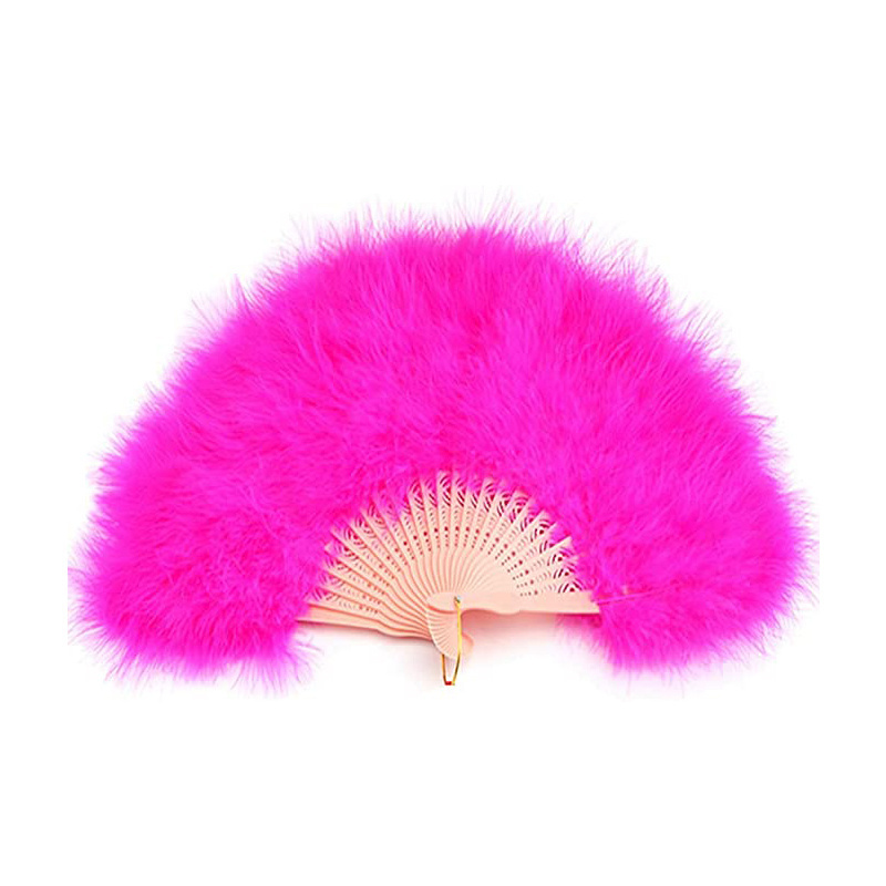 High Quality Soft Purple Wedding Dancing Feather Hand Fans