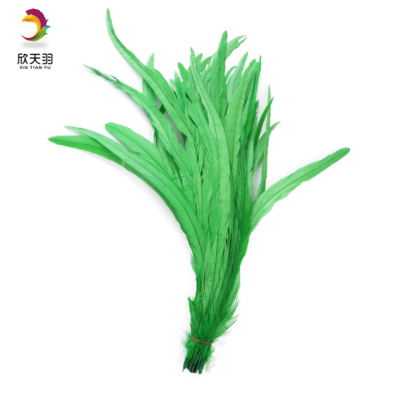 Wholesale Fluffy Beautiful dyed Rooster Tail Feathers For DIY Craft/Dress/Carnival Party Decoration