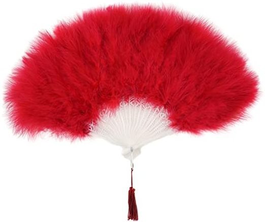 High Quality Soft Purple Wedding Dancing Feather Hand Fans